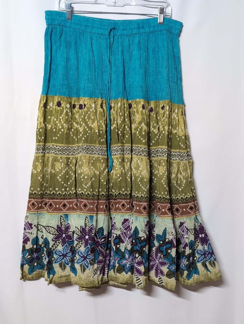 White Stag Floral Broomstick Maxi Skirt